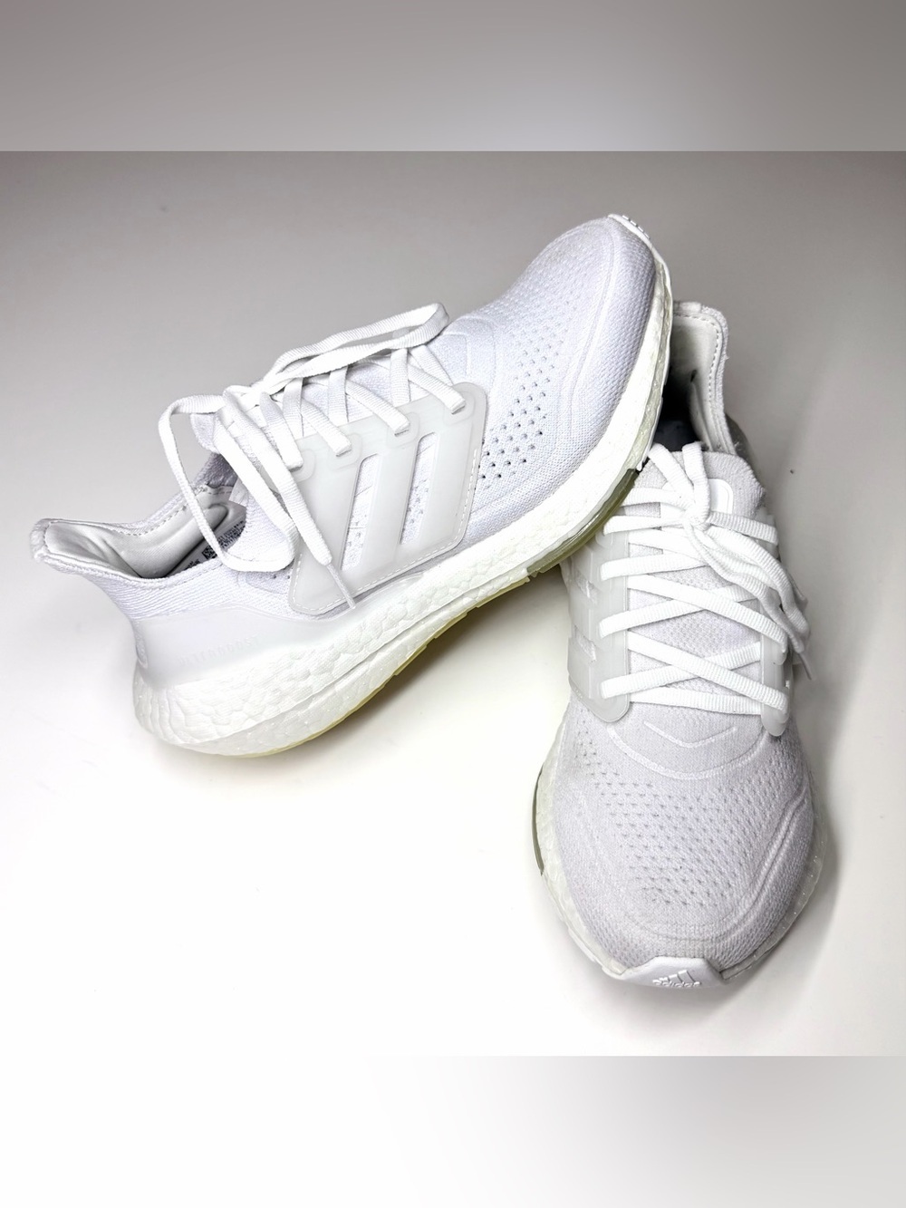 Adidas Women’s UltraBoost 21 Triple White Running Shoes FY0403 Size- 5